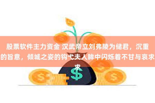 股票软件主力资金 汉武帝立刘弗陵为储君，沉重的旨意，倾城之姿的钩弋夫人眸中闪烁着不甘与哀求