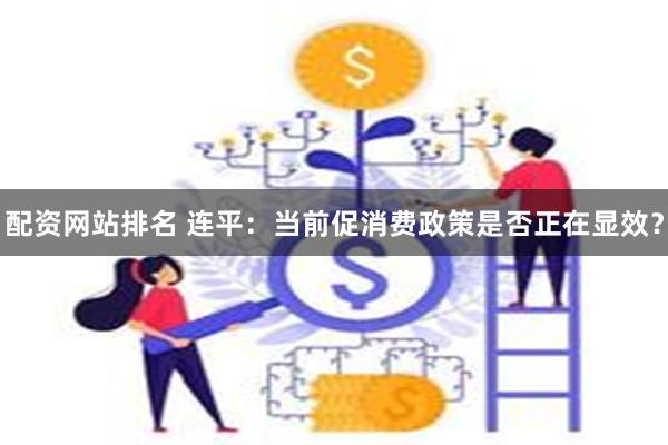 配资网站排名 连平：当前促消费政策是否正在显效？