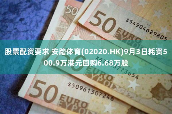 股票配资要求 安踏体育(02020.HK)9月3日耗资500.9万港元回购6.68万股