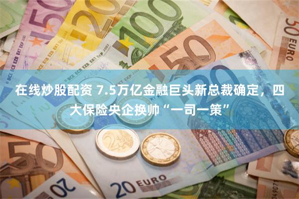 在线炒股配资 7.5万亿金融巨头新总裁确定，四大保险央企换帅“一司一策”